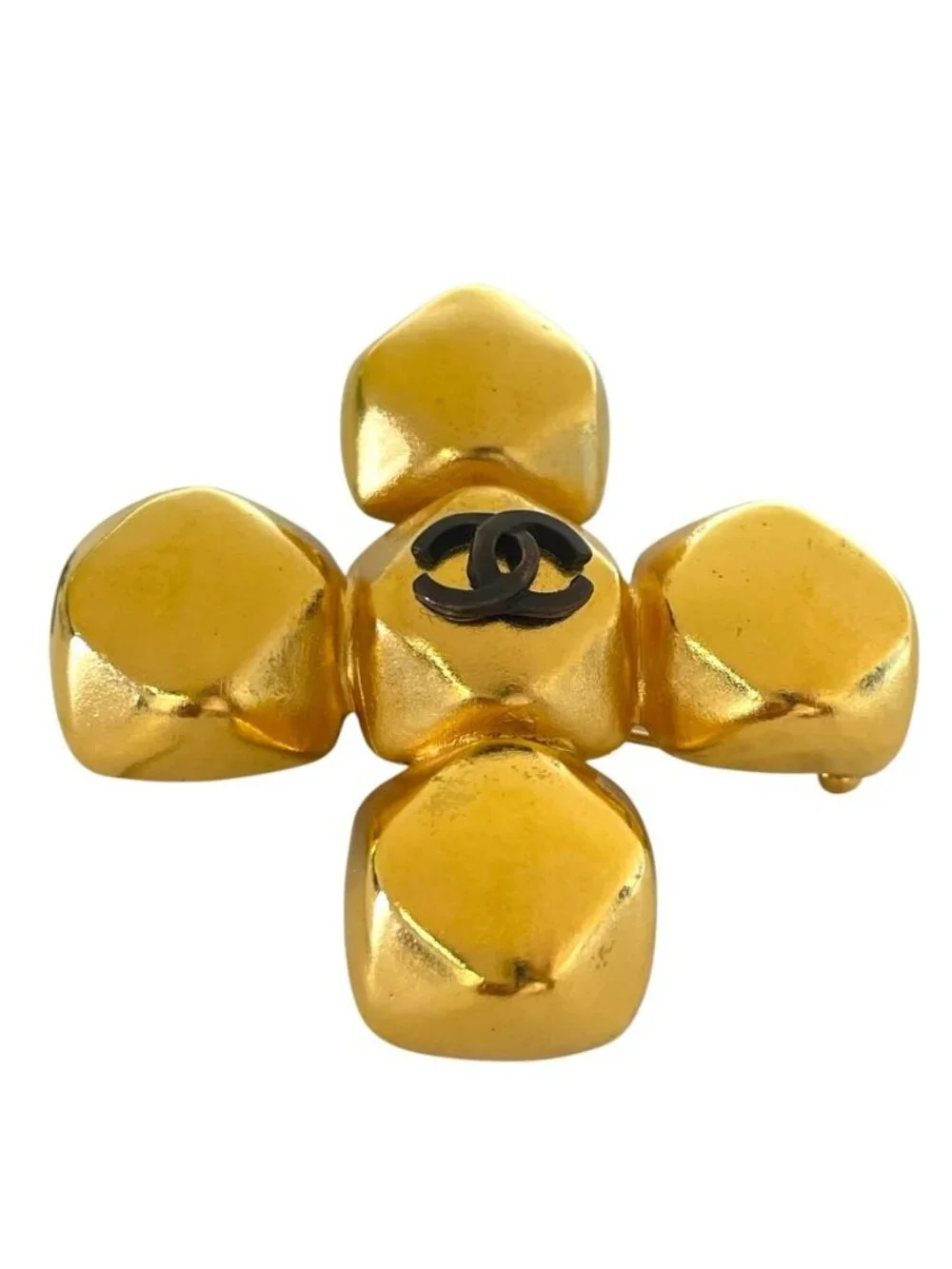 Chanel Vintage Brooch 98 Metal Gold